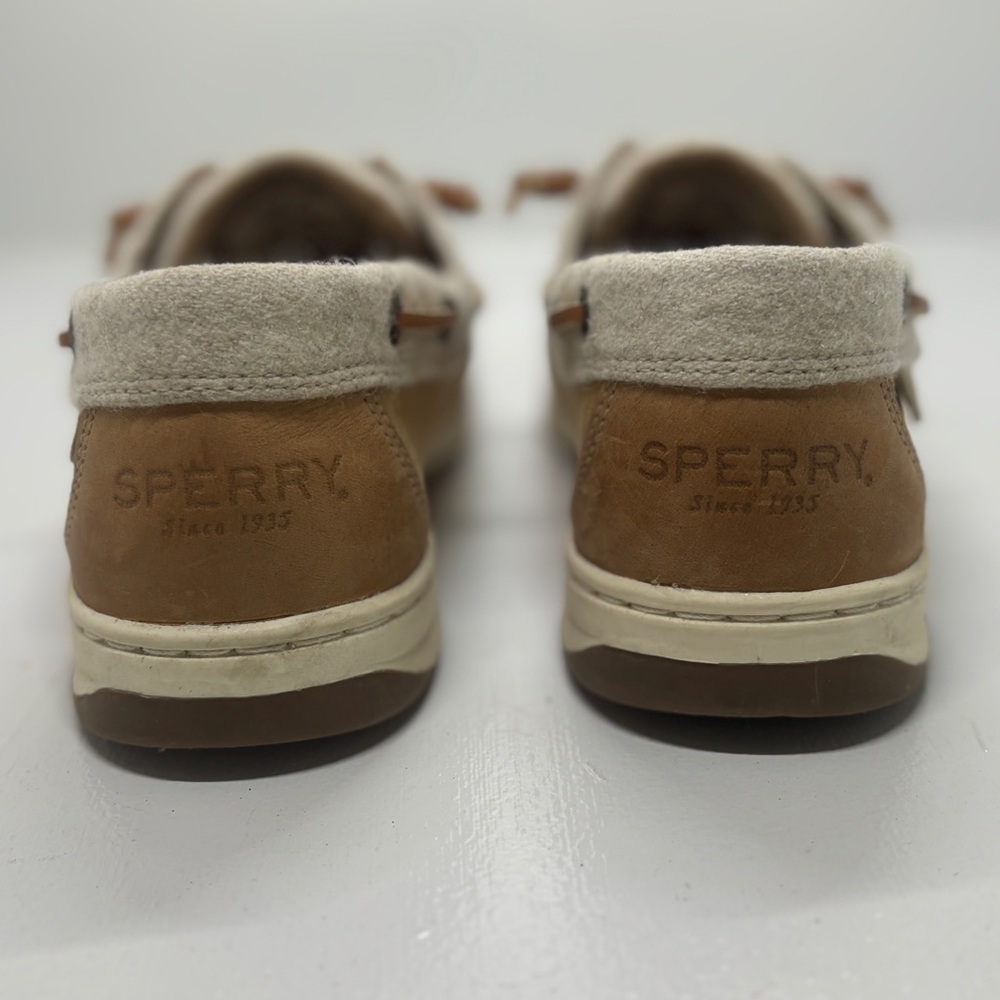 Women’s Sperry Rosefish Brown and Cream Boat Shoes size 9 - Picture 6 of 11